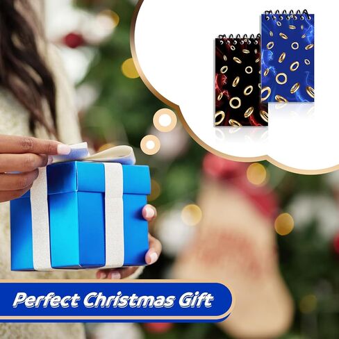 24 Packs Blue and Red with Gold Ring Mini Notepad Hedgehog Themed Goodie Bag Stuffer Fillers, Spiral Pocket Notebook for Cartoon Video Game Birthday Party Favors Back to School Gifts Class Awards in Saudi Arabia