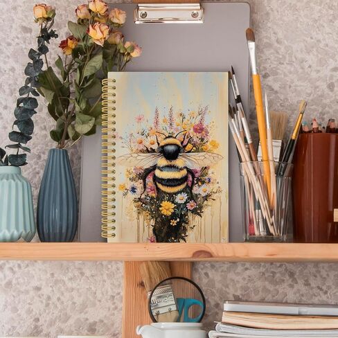 دفتر ملاحظات Fox Floral Floral ، Retro Black Cottagecore Floral Journaling Notebooks لتدوين الملاحظات ، مجلات غلاف جمالية للزهور للنساء 160 صفحة 5.5 × 8.3 بوصة ، هدايا الثعلب للنساء in Kuwait