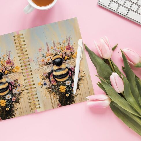 دفتر ملاحظات Fox Floral Floral ، Retro Black Cottagecore Floral Journaling Notebooks لتدوين الملاحظات ، مجلات غلاف جمالية للزهور للنساء 160 صفحة 5.5 × 8.3 بوصة ، هدايا الثعلب للنساء in Kuwait
