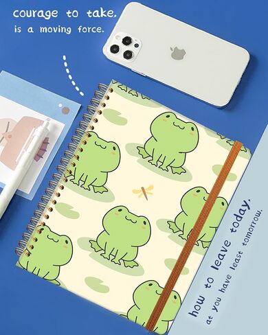 Ruled Spiral Writing Notebook,A5 Hardcover Lined College Journal for Women,Strong Twin-Wire Binding with Premium Paper,8.4" X 6",Perfect for School,Office,Home(Basketball) in Kuwait