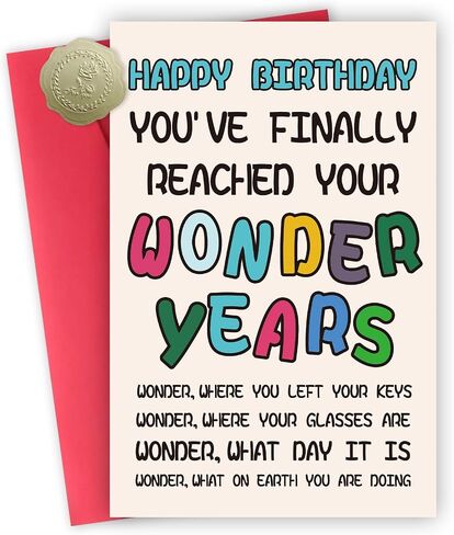 Funny Birthday Card, Happy Birthday Card for Men Women, Humorous Birthday Gift Idea for Friends And Dad, Mom, Granddad, Grandma in Kuwait