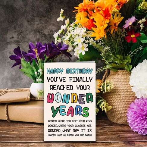 Funny Birthday Card, Happy Birthday Card for Men Women, Humorous Birthday Gift Idea for Friends And Dad, Mom, Granddad, Grandma in Kuwait
