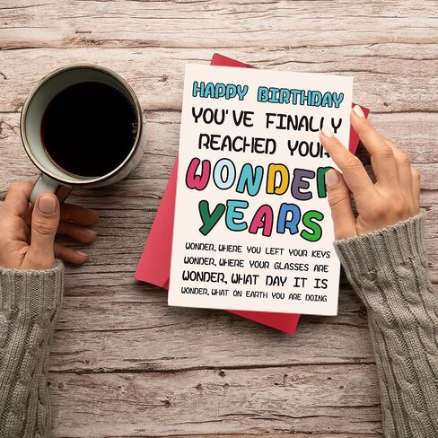 Funny Birthday Card, Happy Birthday Card for Men Women, Humorous Birthday Gift Idea for Friends And Dad, Mom, Granddad, Grandma in Kuwait