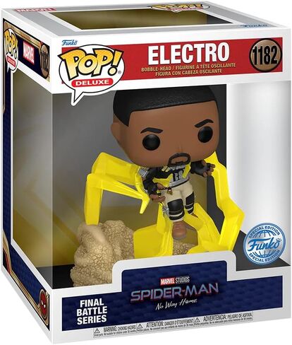 فونكو بوب! Deluxe: Spider-Man: No Way Home-Electro Final Battle Series Build-a-Scene Special Edition Exclusive Vinyl Figure #1182 in Saudi Arabia