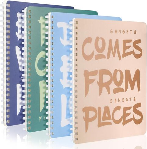 Niodel Set of 4 Spiral Notebook for Note Taking, A5 Waterproof Softcover Wide Ruled 4 Color 80 Sheets -160 Pages Journals,Journaling and Writing Notebook for School, Office & Personal Supplies in Saudi Arabia