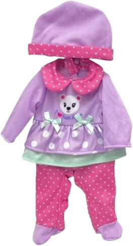 uneeda Doll Baby Baby First Born 14 inch Doll Clothers-2 PC Baby Doll Outfits-Baby Doll Associory لمعظم دمى 13-16 بوصة ، ناعمة وأنيقة ومثالية للعب in Kuwait
