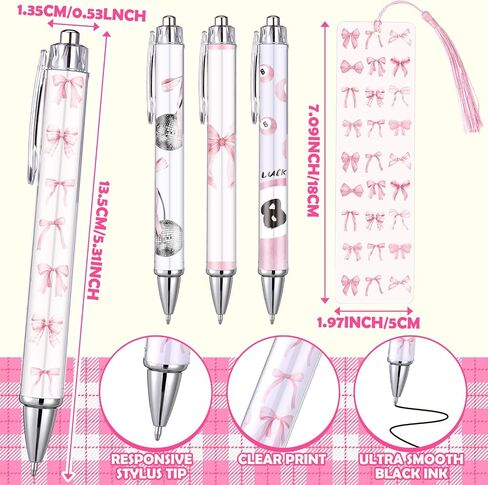 4 Pack A5 Bow Spiral Notebooks Coquette Bow Preppy Journal Cute Aesthetic Grandcover محكم الدفاتر مع مرجعية Point Pens for Preppy School School School School Afrack (Pink) in Kuwait