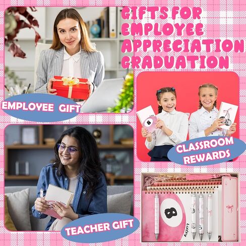 4 Pack A5 Bow Spiral Notebooks Coquette Bow Preppy Journal Cute Aesthetic Grandcover محكم الدفاتر مع مرجعية Point Pens for Preppy School School School School Afrack (Pink) in Kuwait