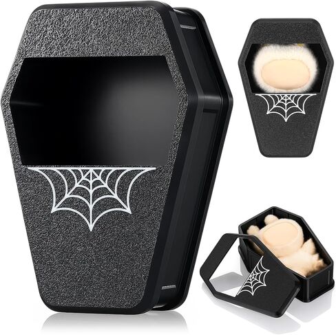 DOMBLE DOMBLE DOMBLE BOX HALLOWEEN 17CM ملحقات دمية COSSITORASES مع غطاء لـ 17 سم دمى ملابس العطلة GOTH GOTH Black Display Organizer Higders لعشاق اللباس ديي وجامعة in Saudi Arabia