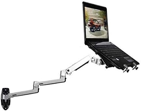 XSJ8013WT Wall Mount Laptop Holder Ultra Long Arm Aluminum Mechanical Spring Full Motion Laptop Mount Arm Monitor Holder Lapdesk (Black) in Saudi Arabia