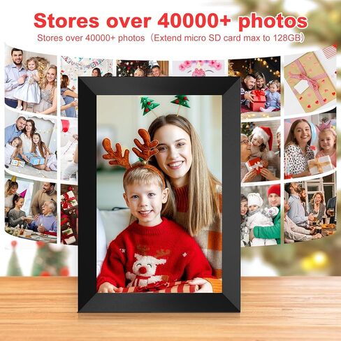 إطار صورة رقمي بخاصية WiFi مقاس 10.1 بوصة من Frameo، وإطار صور رقمي بشاشة تعمل باللمس بدقة 1280 × 800 HD IPS، ومساحة تخزين كبيرة بسعة 64 جيجابايت، وتدوير تلقائي، وإعداد سهل، ومشاركة اللحظات عبر تطبيق Frameo من أي مكان وفي أي وقت in Kuwait