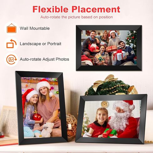إطار صورة رقمي بخاصية WiFi مقاس 10.1 بوصة من Frameo، وإطار صور رقمي بشاشة تعمل باللمس بدقة 1280 × 800 HD IPS، ومساحة تخزين كبيرة بسعة 64 جيجابايت، وتدوير تلقائي، وإعداد سهل، ومشاركة اللحظات عبر تطبيق Frameo من أي مكان وفي أي وقت in Kuwait