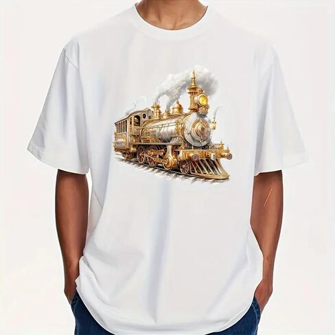 Vintage Train Iron On Transfers for T-Shirts Rub on Transfers Stickers Vinyl Ready to Press Stickers Iron on Decals for T-Shirts Clothing Hoodie DIY Crafts in Saudi Arabia