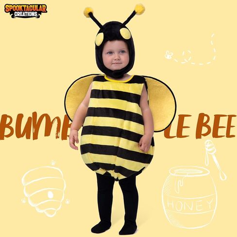 Spooktacular Creations Halloween Baby Bumble Bee Costume, Baby Bee Costume Toddler for Infants Halloween Dress Up Party in Saudi Arabia