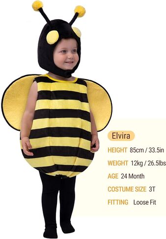 Spooktacular Creations Halloween Baby Bumble Bee Costume, Baby Bee Costume Toddler for Infants Halloween Dress Up Party in Saudi Arabia