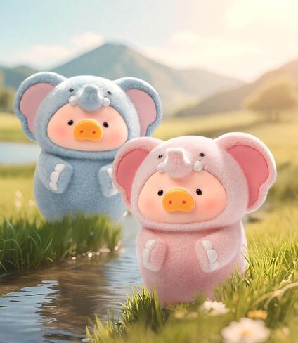 Lulu the Piggy Animal Party Series 1pc شخصيات خنازير أعمى شخصيات قابلة للتحصيل ألعاب Kawaii عيد ميلاد ديكورات المنزل in Kuwait