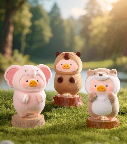 Lulu the Piggy Animal Party Series 1pc شخصيات خنازير أعمى شخصيات قابلة للتحصيل ألعاب Kawaii عيد ميلاد ديكورات المنزل in Kuwait