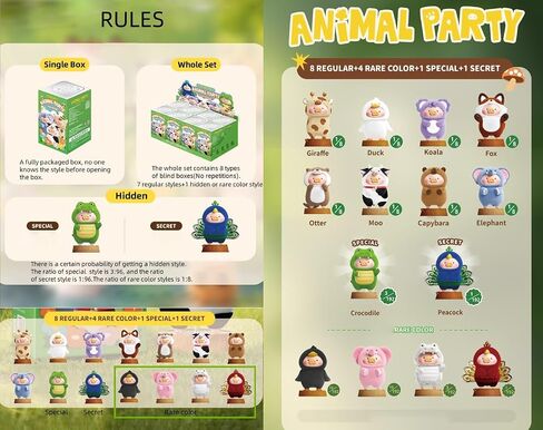 Lulu the Piggy Animal Party Series 1pc شخصيات خنازير أعمى شخصيات قابلة للتحصيل ألعاب Kawaii عيد ميلاد ديكورات المنزل in Kuwait