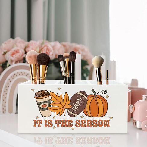 Halloween Spooky Ghost Pen Holder for Desk, Funny Halloween Black Cat Bats Wooden Box Sign Desk Decor for Home Office Decoration, Trendy Cute Ghosts Pencil Organizer, Cat Lover Gifts in Saudi Arabia