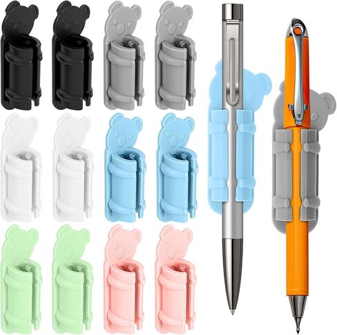 Tenceur 24 Pack sthesive pen حامل للجدار السيليكون أصحاب قلم رصاص ملون لمكتب koala شكل لطيف بقلم القلم الرصاص منظم منظم للمكتب الحافظة المكتب المكتب الأبيض الأساسيات الملحقات in Saudi Arabia