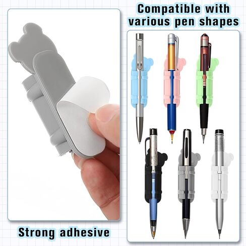 Tenceur 24 Pack sthesive pen حامل للجدار السيليكون أصحاب قلم رصاص ملون لمكتب koala شكل لطيف بقلم القلم الرصاص منظم منظم للمكتب الحافظة المكتب المكتب الأبيض الأساسيات الملحقات in Saudi Arabia
