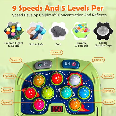 WAYKEE Whack Game Mole,Toy Gift for 3-12 Year Old Toddler Boys Girls | Interactive Learning Toys for 3 4 5 6+ Year Old Boys Girls Equipped with Double Hammers,Sound and Light in Saudi Arabia