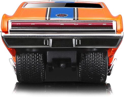 1966 Charger 426 C.I. برتقالي مع شريط أزرق 1/64 Diecast Model Car بواسطة Muscle Machines 15542or in Saudi Arabia