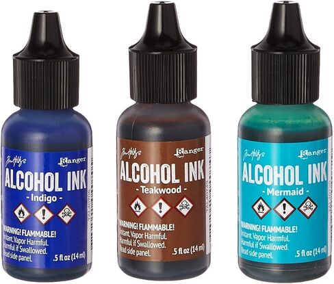 Tim Holtz - Ranger - Bundle of 6 Adirondack Alcohol Inks - Mariner and Farmers Market in Saudi Arabia
