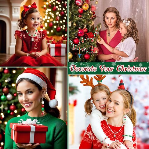 1285 PCS عيد الميلاد الخرز لصنع المجوهرات ، واللؤلؤ والبوليمر حبات سحر سحر الصداقة مجموعة لأقراط القلادة الحرفية DIY in Kuwait