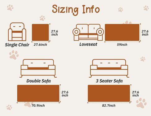 Dog Sofa Cover for Couch Protectors Washable Throw Blanket for Dogs Pet Couches Protector 27.6x70.9in Brown Sofa Pads for Couches Funnyfuzzy Pet Non-slip Sectional Couch Covers for Dog Cat Sofas Bed in Saudi Arabia