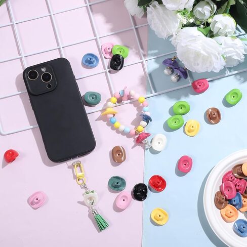 50 PCS Mini Western Cowboy Hat Bead ، 12 Colore Cowboy Hat Thempter acrylic jods ، expls dile contull extrics diy crafts diy crafts in Kuwait