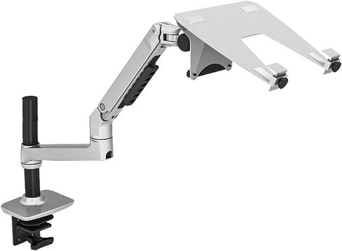 Dl-8012Lp 17" Laptop Desktop Stand Full Motion 17-38" Monitor Holder Mechanical Spring Arm Aluminum Support 3-11Kg(45Cm Silver) in Saudi Arabia