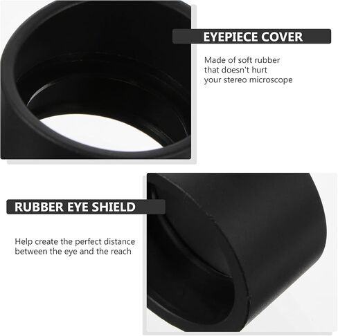 2 PCS Rubber Eye Shield ، أكواب حراس العين المجهر ، أغطية العدسة السوداء للمجهر in Kuwait