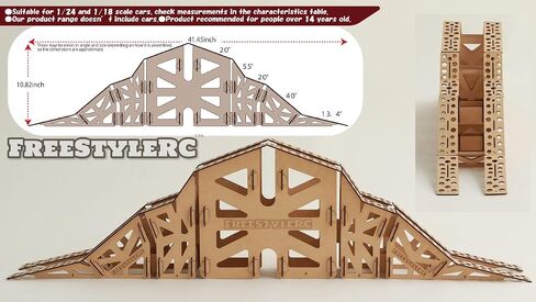 Freestylerc FS-001 ، عقبة من نوع الجبل ، 1/18 1/24 RC Crawler ، مجموعة خشبية تتطلب التجميع in Saudi Arabia