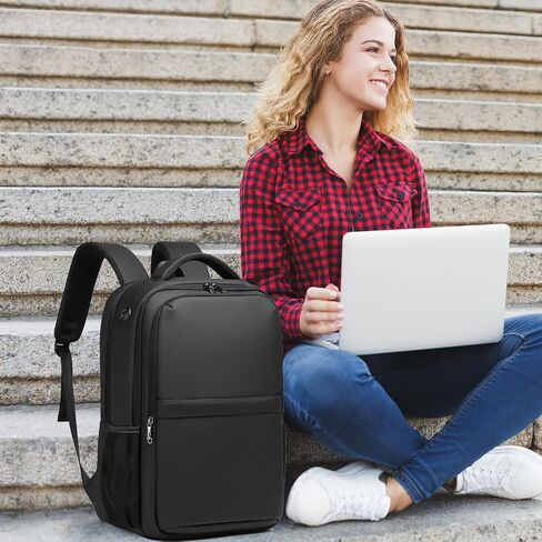 16.9 Inch Laptop Backpack for Travel Water Resistant College Backpack for Men/Women Laptop Bag with USB Charging Port,Black in Saudi Arabia