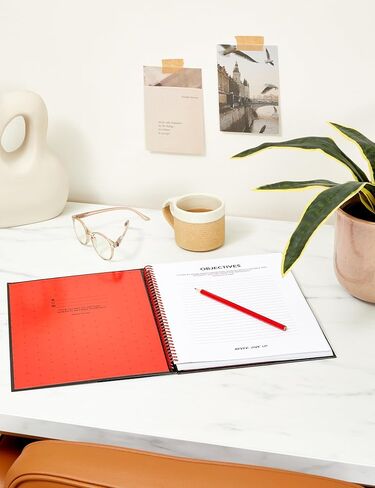 Oxford Black n' Red A4 Recycled Glossy Hardback Wirebound Notebook Ruled 140 Page, Pack of 3 in Saudi Arabia