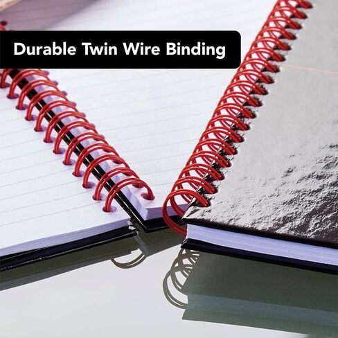 Oxford Black n' Red A4 Recycled Glossy Hardback Wirebound Notebook Ruled 140 Page, Pack of 3 in Saudi Arabia