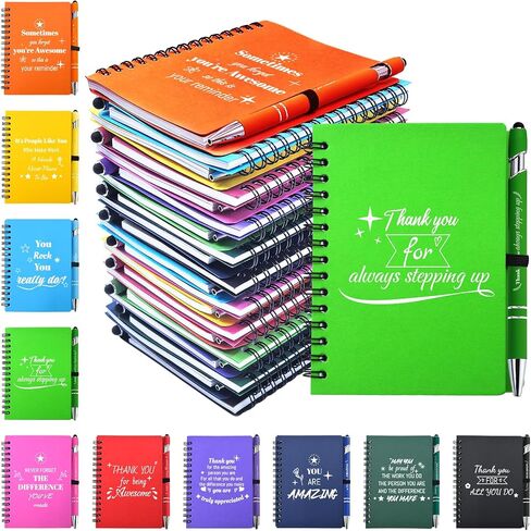 10 مجموعات/20 PCS هدايا تقدير الموظف بالجملة ، دفاتر ملهمة مع الأقلام التحفيزية للموظفين ، شكرًا لك على زملاء العمل والمعلمين والممرضات والممرضات والممرضات ، DSP ، التدبير المنزلي ، المكتب ، المدرسة in Saudi Arabia