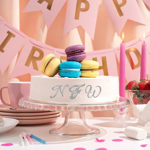 64Pcs Acrylic Alphabet Number Cake Topper DIY Personalized Name Cupcake Toppers with A-Z Letter 0-9 Number Happy Birthday and Happy Anniversary for Wedding Baby Shower Party Supplies (Silver) in Saudi Arabia