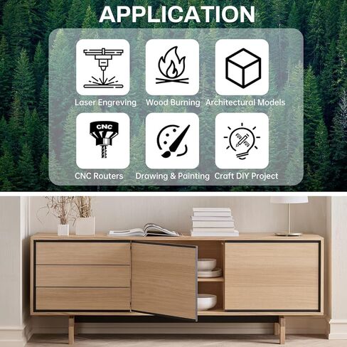 2 Pack Plywood Sheets, 17.1" x 23.6"x 1/8" Basswood Sheets, 3mm Basswood Craft Wood Sheet, Unfinished Wood Boards Blanks for Laser Cutting, Engraving, Burning, Crafts （45 * 60 * 0.3cm） in Kuwait