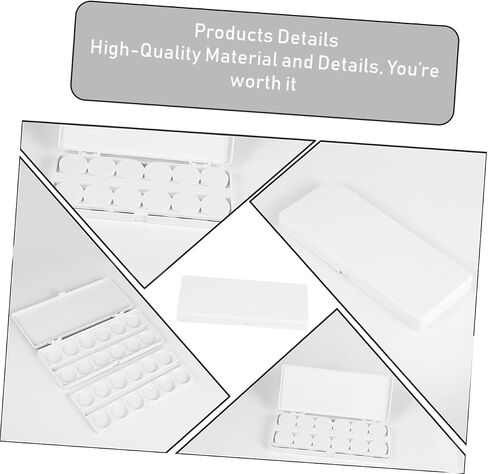 Angoily Watercolor Paint Palette Wet Palette Mixing Tray Gouache Plate for Ladies Double Plastic Plate Easy to Use for Painting and Nail Art in Saudi Arabia