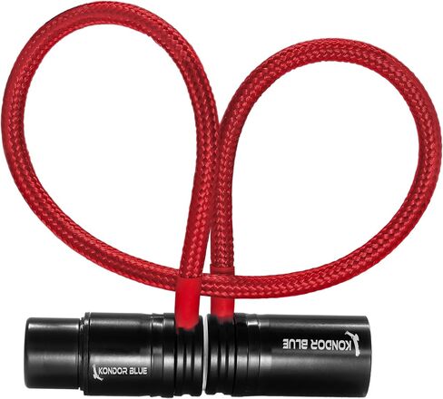 KONDOR BLUE 16" Straight Braided Low Profile Right Angle XLR Cable for Cameras, Microphones, Studio Audio | Blue in Saudi Arabia