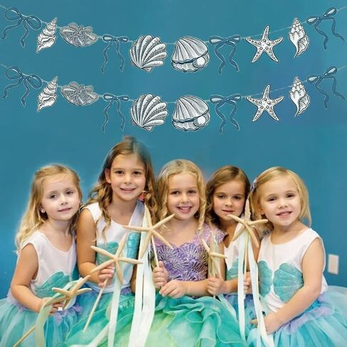 2Pack Blue Bow Starfish و Seashell Garland Ocean Seashell Decor in Saudi Arabia