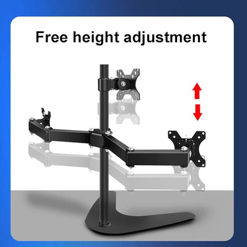 Universal Tv Stand Triple Monitor Stand, 3 Monitor Desk Mount for Three Max 27 Inch Computer Screen, Three Heavy Duty Full Motion Adjustable Arms Times in Kuwait