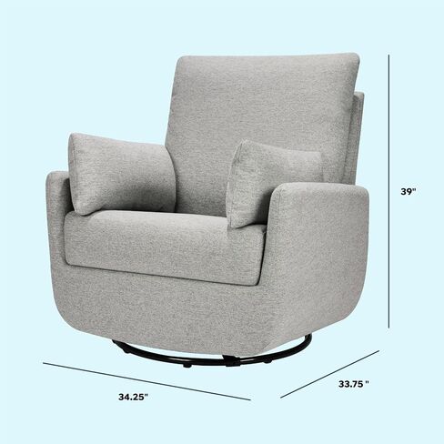 DaVinci Juno Swivel Glider in Ivory Boucle, Greenguard Gold & CertiPUR-US Certified in Saudi Arabia