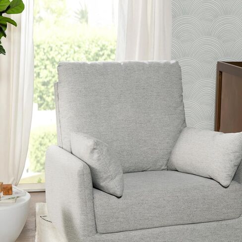 DaVinci Juno Swivel Glider in Ivory Boucle, Greenguard Gold & CertiPUR-US Certified in Saudi Arabia