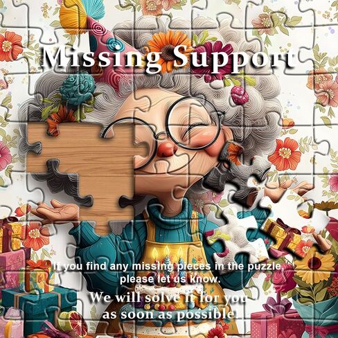 Fun Grandma Puzzles for Adults, Cute Granny Birthday Cake Flower Art Puzzle,Funny Challenge Jigsaw Puzzle 1000 Piece in Saudi Arabia