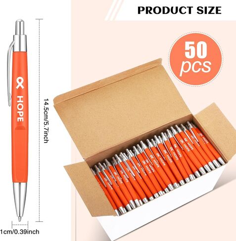 Qilery 50 Pcs Breast Cancer Awareness Pens Bulk Ribbon Awareness Ballpoint Pen Anti Violence Bracelets Leukemia Awareness Mental Heath for Volunteering Office Supplies(Pink) in Saudi Arabia