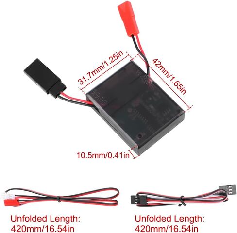 GLOBACT 1/10 RC Wireless Winch Remote Controller and Receiver Replacement Kit for Axial SCX10 90046 TRX4 Tamiya RC4WD Redcat HPI 1/10 RC Crawler Upgrade Parts in Saudi Arabia