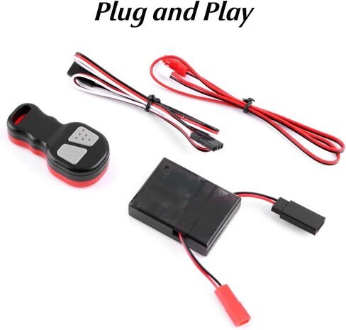 GLOBACT 1/10 RC Wireless Winch Remote Controller and Receiver Replacement Kit for Axial SCX10 90046 TRX4 Tamiya RC4WD Redcat HPI 1/10 RC Crawler Upgrade Parts in Saudi Arabia